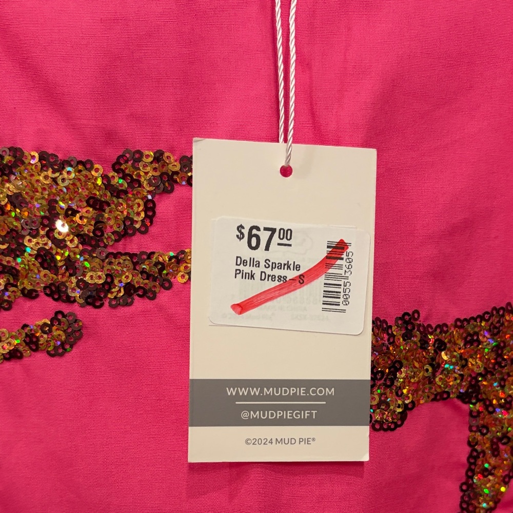 Mud Pie Pink Dress with Leopard Accents - Picture 4 of 7